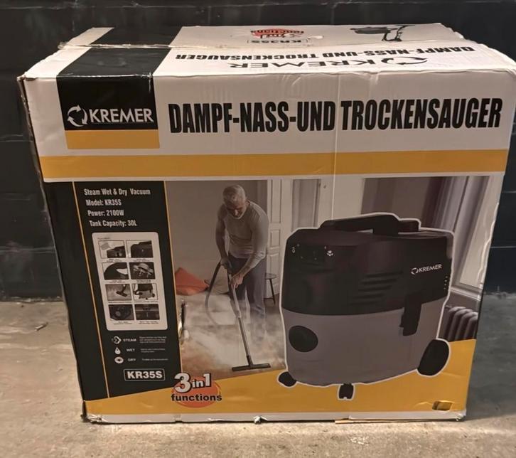 KREMER Stoom/stofzuiger KR35S, Huis en Inrichting, Kachels, Nieuw, Vrijstaand, Overige soorten, Elektrisch, Ophalen of Verzenden