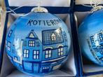 2 kerstballen in originele doos thema Rotterdam blauw, Ophalen of Verzenden, Zo goed als nieuw