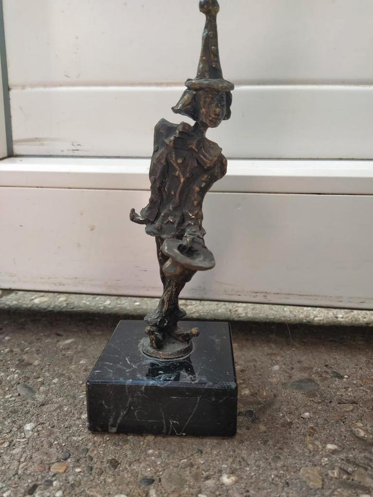 Bronzen Clown Beeldje Corry Ammerlaan, Antiek en Kunst, Kunst | Beelden en Houtsnijwerken, Verzenden
