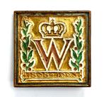 Porceleyne Fles Delft Cloisonné tegel 1923 Wilhelmina, Ophalen of Verzenden