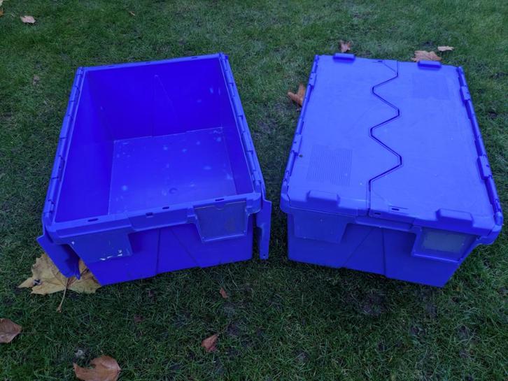 Distributiebakken met deksel 60 x 40 x 27cm, Doe-het-zelf en Verbouw, Kratten en Dozen, Gebruikt, Bak of Kist, 50 tot 75 cm, Minder dan 35 cm