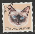 Hongarije 1968 - Siamees - Poes, Ophalen of Verzenden, Gestempeld