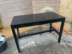 Zwarte Eettafel  bar tafel- houtenframe, Ophalen, Gebruikt, 100 tot 150 cm, 50 tot 100 cm