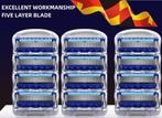 Scheermesjes 24 Stuks, met Houder voor Gillette Fusion 5 etc, Verzenden, Nieuw, Gehele gezicht, Verzorging