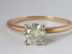 Oude 14K Solitair Ring | 0.68 Kt Diamant | AGL Certificaat, Verzenden, Zo goed als nieuw, 17 tot 18, Met edelsteen