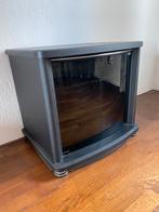 Gratis!!! Zwart kastje met rookglas deuren, Huis en Inrichting, Ophalen, Zo goed als nieuw, 25 tot 50 cm, Minder dan 100 cm