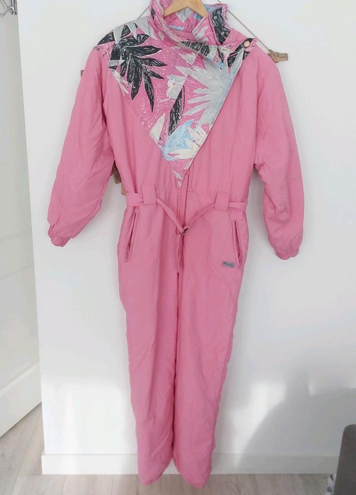 Vintage skipak 44 fout après-ski carnaval klunen feest retro, Sport en Fitness, Skiën en Langlaufen, Zo goed als nieuw, Kleding