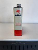 Mobiloil oud 2 liter olie blik, Verzamelen, Gebruikt, ., ., .