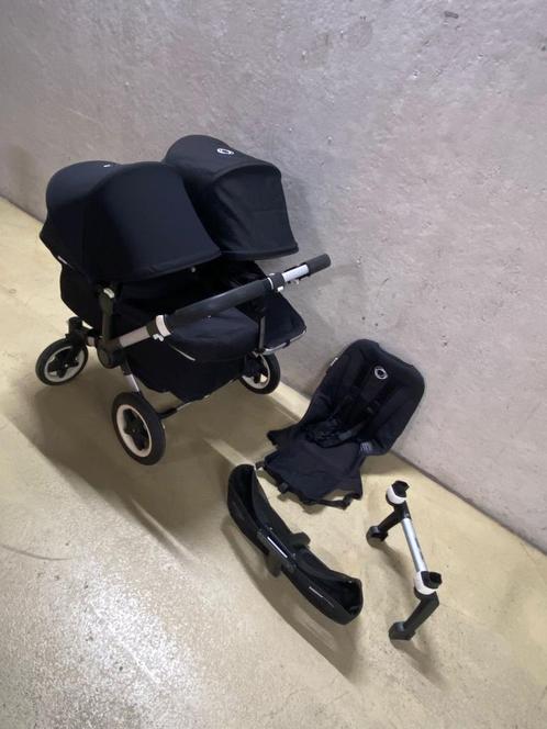 Bugaboo donkey duo zwart, Kinderen en Baby's, Kinderwagens en Combinaties, Gebruikt, Combiwagen, Bugaboo, Duowagen, Luchtbanden