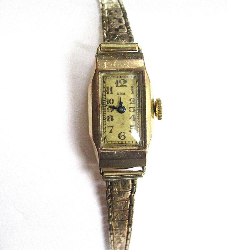 Vintage Eria Swiss made mechanisch horloge van de 30 jaren., Sieraden, Tassen en Uiterlijk, Horloges | Dames, Gebruikt, Overige merken
