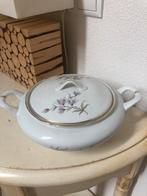 Vintage schaal soepterrine bloemmotief porselein, Ophalen of Verzenden