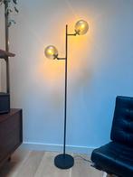 QAZQA Vloerlamp Rookglas + Smart Home Knop, Huis en Inrichting, Lampen | Vloerlampen, Ophalen, Glas, 150 tot 200 cm