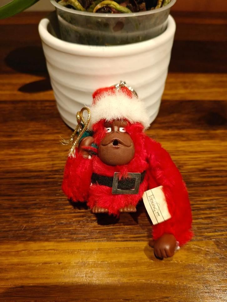 Zeldzaam Kipling aap Santa Claus kerstman sleutelhanger, Verzamelen, Sleutelhangers, Zo goed als nieuw, Knuffel of Figuurtje, Ophalen of Verzenden