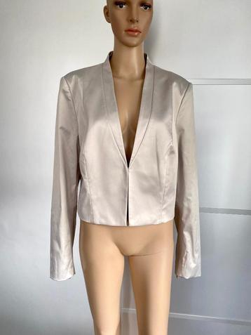 i449 Yaya maat 42=L kort jasje blazer colbert feest beige beschikbaar voor biedingen