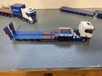 Scania 6x4 met semi dieplader uitschuifbaar met oprijplanken, Hobby en Vrije tijd, Modelauto's | 1:50, Ophalen of Verzenden, Zo goed als nieuw