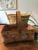 Mooie super oude hand beschilderde PLUKMAND voor fruit, Ophalen of Verzenden
