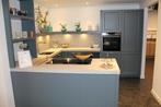 Showroom keuken BEDA Malmedy Massief eiken gelakt kleur RAL, Ophalen, Groen, Met kookeiland, Hoekkeuken