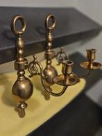 2 bronzen kandelaars, Antiek en Kunst, Ophalen of Verzenden, Koper of Brons