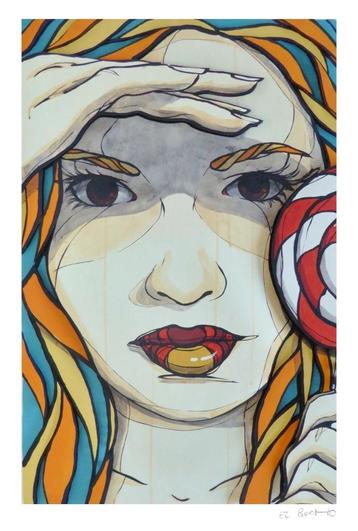 El Bocho - Lollipop - Litho Handgesign. beschikbaar voor biedingen