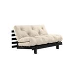 140x200 futon bed + matras, Huis en Inrichting, Slaapkamer | Slaapbanken, Gebruikt, Zwart, Tweepersoons, 200 cm