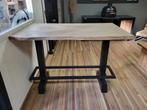 Bartafel stalen onderstel eiken blad, Tuin en Terras, Tuintafels, Niet ingevuld, Niet ingevuld, Nieuw, Ophalen of Verzenden