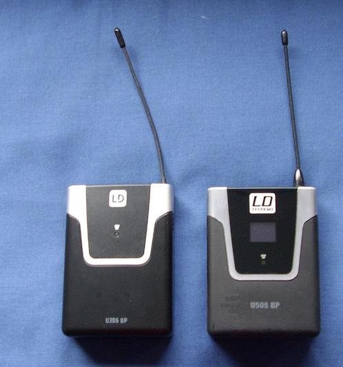 LD Systems U306 + U505 BP Bodypack transmitters (= ZENDERS ), Muziek en Instrumenten, Microfoons, Zo goed als nieuw, Zangmicrofoon