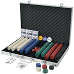 Pokeren pokerset met 1000 chips aluminium GRATIS BEZORGD!, Verzenden, Nieuw