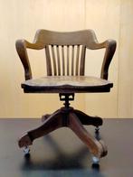 Antieke bureaustoel - draaibaar, Ophalen, Gebruikt, Bruin, Bureaustoel