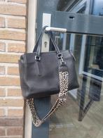 The Little Greenbag zwarte leren schoudertas, Overige merken, Zwart, Ophalen of Verzenden, Zo goed als nieuw