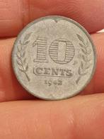 12x10 cent 1942 zink, mogen ook per stuk weg. (07), Postzegels en Munten, Munten | Nederland, 10 cent, Ophalen of Verzenden