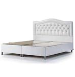 Tweepersoonsbed 180x200 met opbergruimte wit, Ophalen, Gebruikt, Boxspring met opbergruimte, Wit
