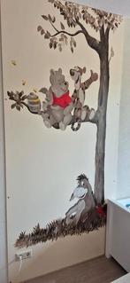 Winnie de Poeh muurschildering op MDF – Uniek & Handgemaakt, Ophalen, Zo goed als nieuw, Wanddecoratie