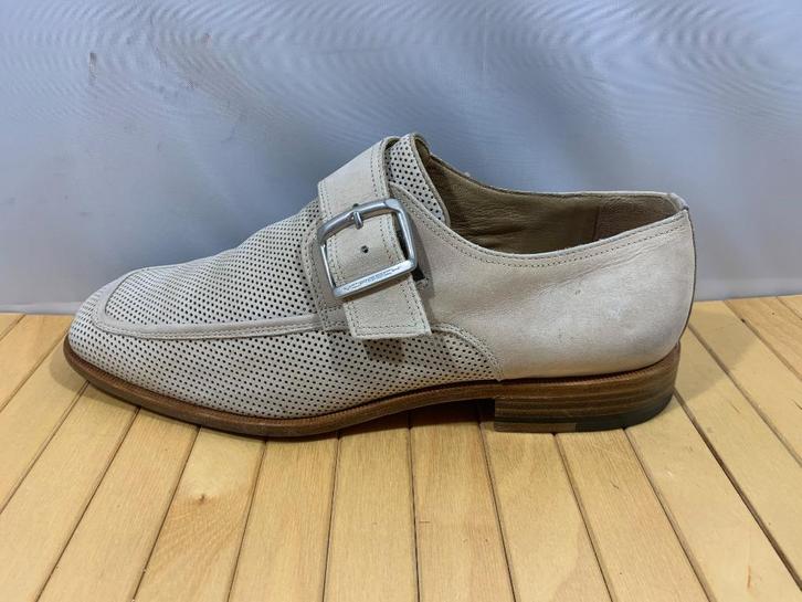 Moreschi, maat 40, crème witte gesp schoenen., Kleding | Heren, Schoenen, Zo goed als nieuw, Gespschoenen, Wit, Verzenden