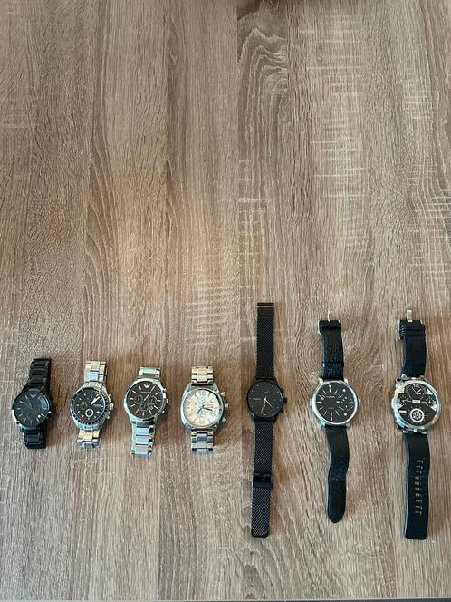 Armani, diesel & fossil horloges, Sieraden, Tassen en Uiterlijk, Horloges | Heren, Gebruikt, Ophalen of Verzenden