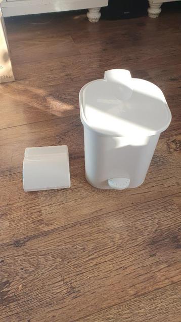 Toiletrolhouder en prullenbak zand/beige beschikbaar voor biedingen