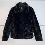 Leuk zwart jasje van imitatie bont van H&M maat 164, Meisje, H&M, Ophalen of Verzenden, Zo goed als nieuw