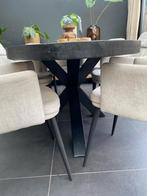 Mango tafel - zwart - 130, 140 of 150 cm, Huis en Inrichting, Tafels | Eettafels, 200 cm of meer, Nieuw, Rond, Ophalen