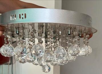 Plafondlamp kristal ballen compleet 40cm beschikbaar voor biedingen