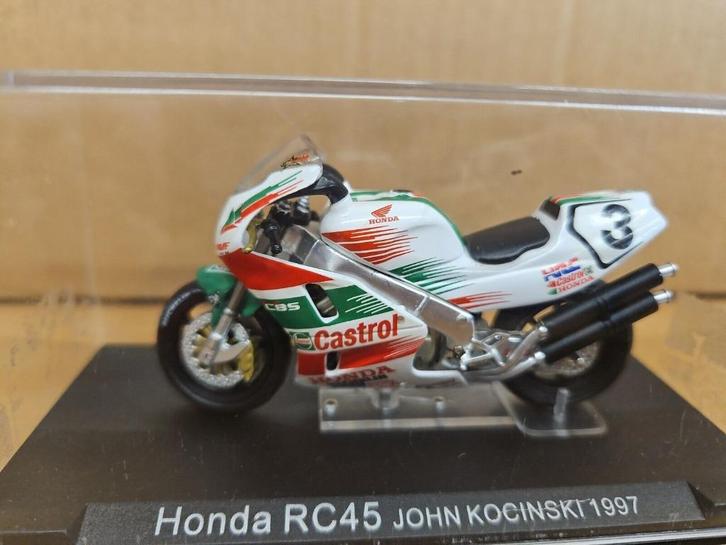 5521: Honda RC45 - John Kocinsky - 1997 - Atlas 1:24, Hobby en Vrije tijd, Modelauto's | 1:24, Zo goed als nieuw, Motor, Overige merken