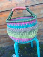 Bolgatanga mand Ghana uniek handgeweven afgeprijsd nu €30.00, Ophalen of Verzenden, Nieuw, Rond, Overige materialen