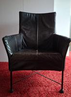 Montis Charly fauteuil zwart leer, Ophalen, Gebruikt, Minder dan 75 cm, Leer
