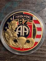 82nd Airborne Division Challenge Coin, Verzamelen, Ophalen of Verzenden, Overige soorten, Amerika, Embleem of Badge