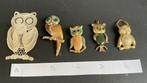 diverse Broches met uilen uit nalatenschap clip hanger kant, Sieraden, Tassen en Uiterlijk, Broches, Overige materialen, 4 tot 7 cm