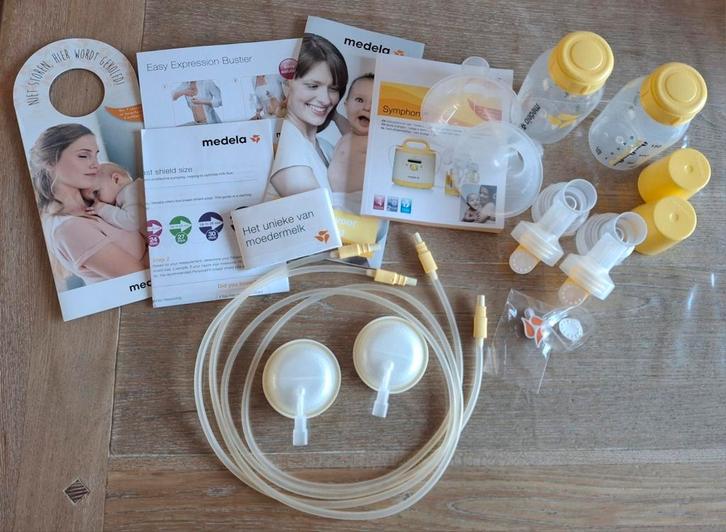 Medela Symphony dubbele kolfset, geschikt voor 2-fase kolf, Kinderen en Baby's, Babyvoeding en Toebehoren, Zo goed als nieuw, Borstkolf