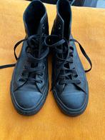 Zwarte leren Converse All Stars - maat 39,5, Ophalen of Verzenden, Zo goed als nieuw