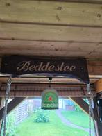 Prachtige oude houten bord beddestee, Antiek en Kunst, Curiosa en Brocante, Ophalen of Verzenden
