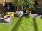 5 Spaanse bloempotten - Goede staat!, Tuin en Terras, Gebruikt, Rond, Aardewerk, Tuin