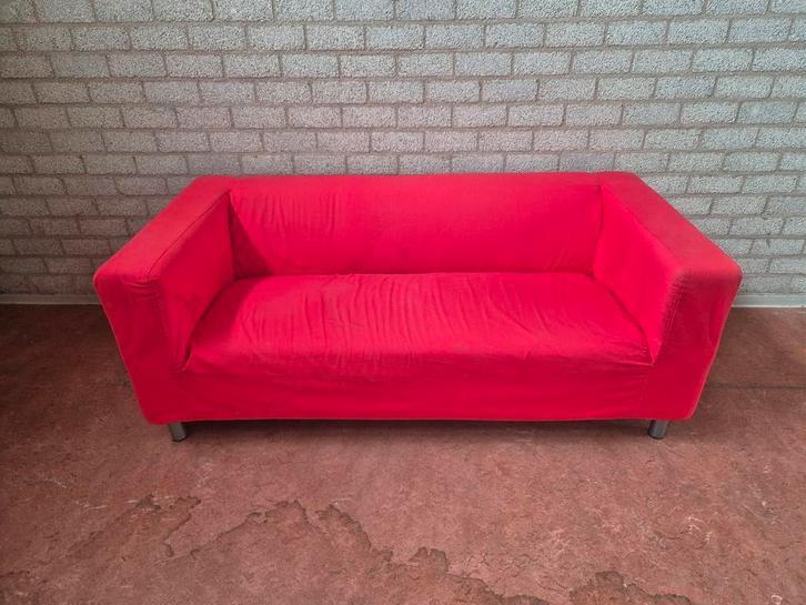 ikea 2 persoons bankstel, Huis en Inrichting, Banken | Bankstellen, Gebruikt, Rechte bank, Tweepersoons, 75 tot 100 cm, Stof, Ophalen