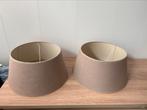 lampenkappen – Ø40 cm – Taupe/beige – €10 voor beide, Ophalen, Zo goed als nieuw, Beige, Rond