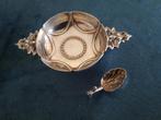 Miniatuur zilveren brandewijnkom en lepel.ca 1915, Antiek en Kunst, Verzenden, Zilver